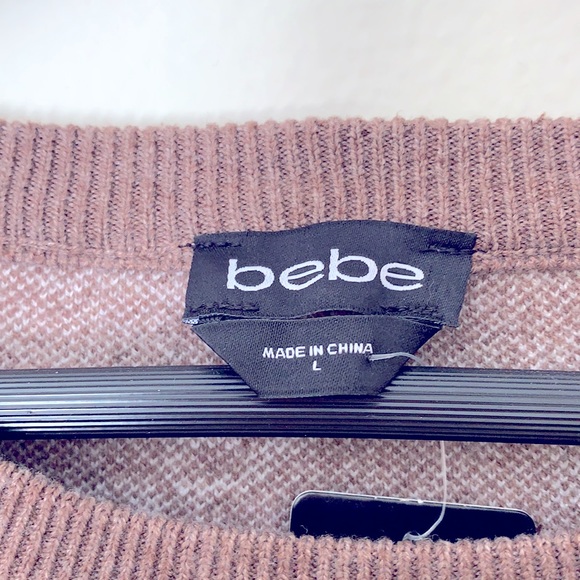 bebe Brown sweater size L NWT - Picture 4 of 7